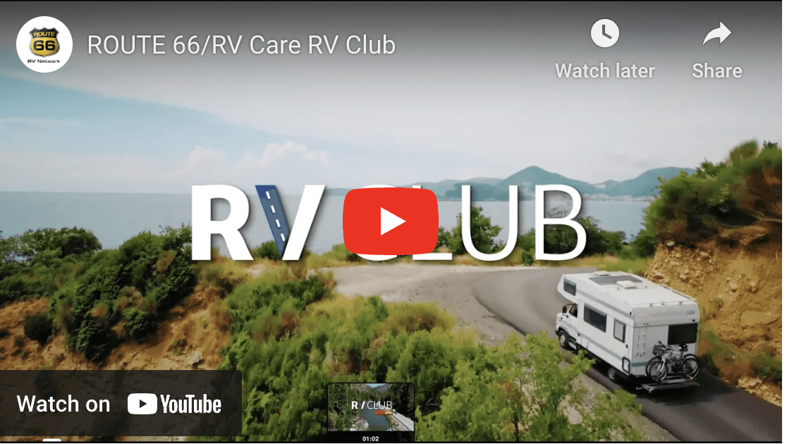 rv with a video icon on it, play video