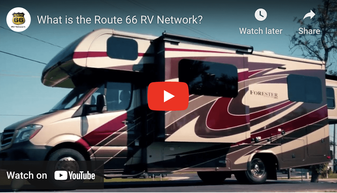 rv with a video icon on it, play video